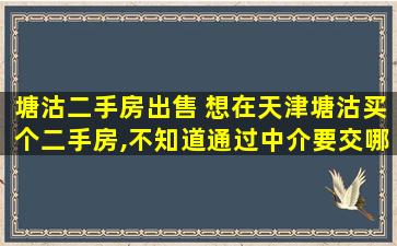 塘沽二手房* 想在天津塘沽买个二手房,不知道通过中介要交哪些费用